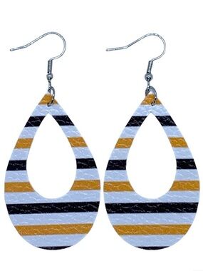 Faux Leather Teardrop Dangle Earrings Fashion Jewelry